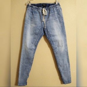PacSun Drop Skinny Indigo Blue Denim Jogger Pants